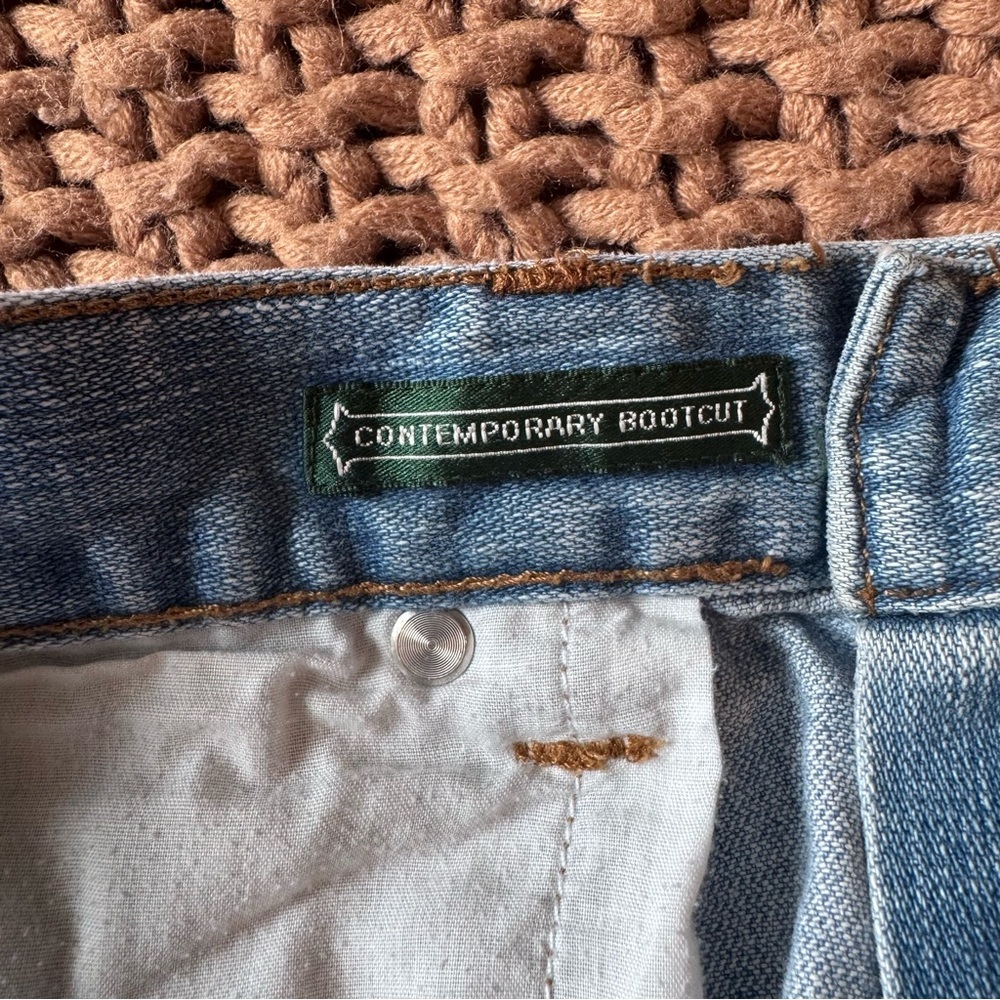 Lauren Ralph Lauren Denim Bermuda Shorts Size 12 Light Wash Raw Hem Style Jorts - Picture 13 of 14